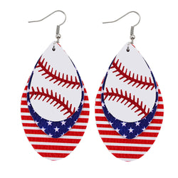 Baseball Sport Waterdrop Earrings