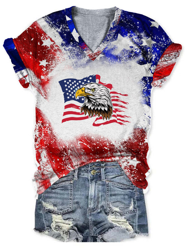 American flag eagle women T-Shirt