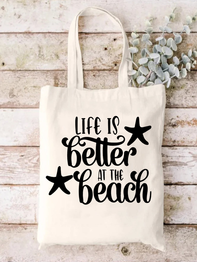 Life Is Better At The Beach Shopping Tote Bag