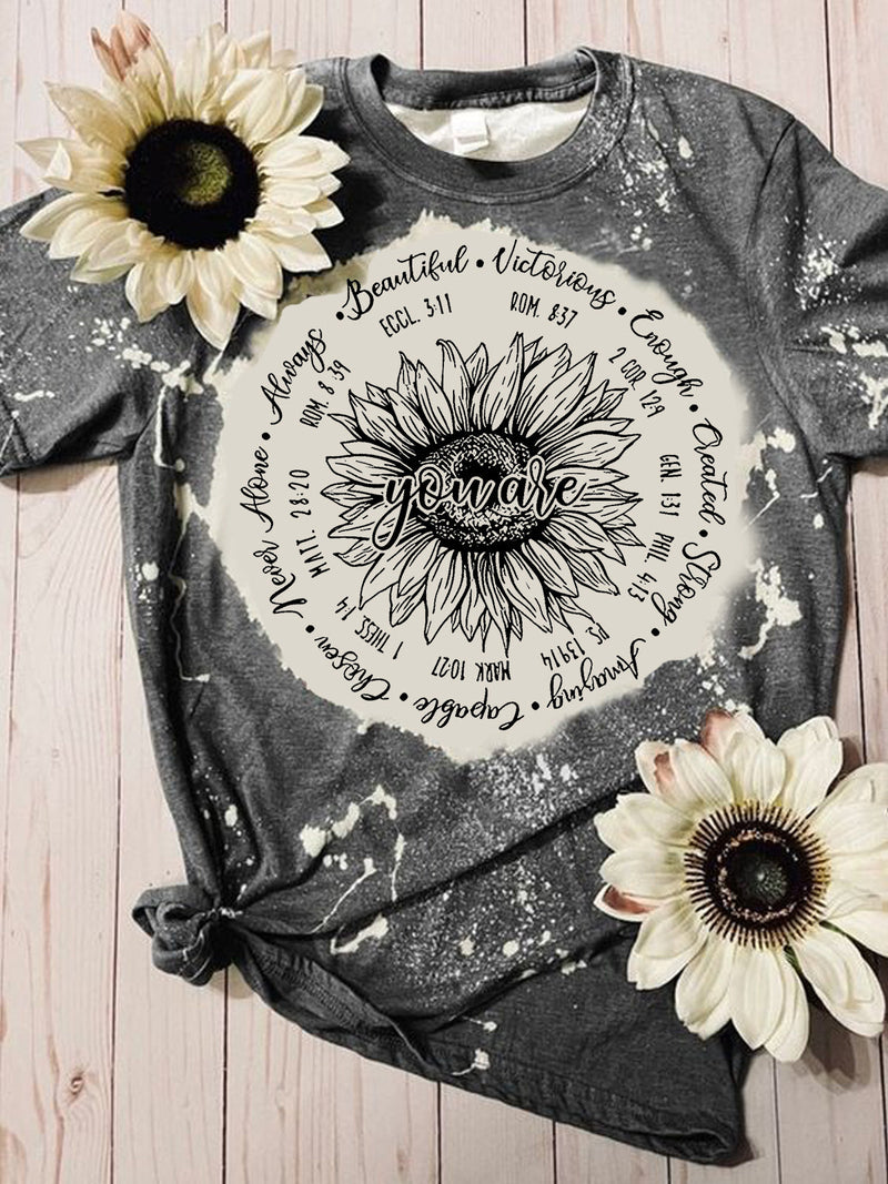 You Are Sunflower Inspiration Tie Dye T-shirt