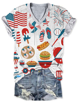 American flag hippie women T-Shirt