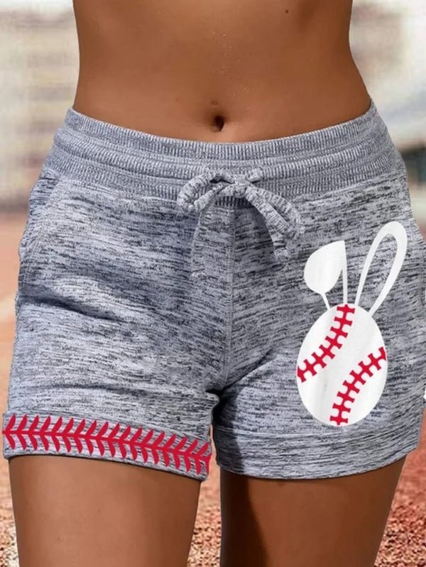 Bunny Baseball Print Sweatpants