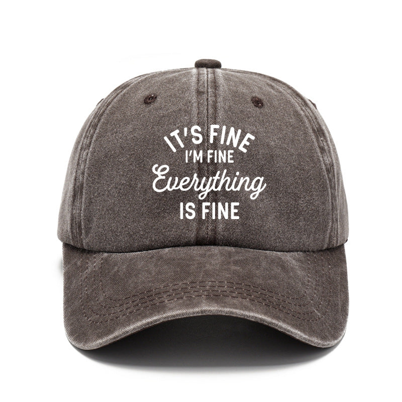 It is fine i am fine everything is fine Denim sun Hat