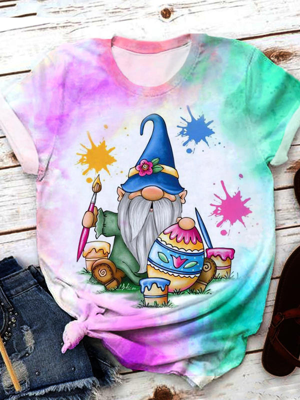 Gnome Tie Dye Crew Neck T-shirt