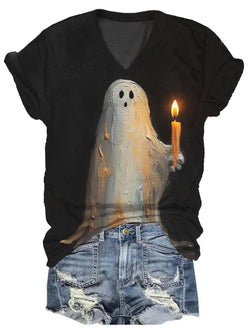 Halloween Ghost Printed Top