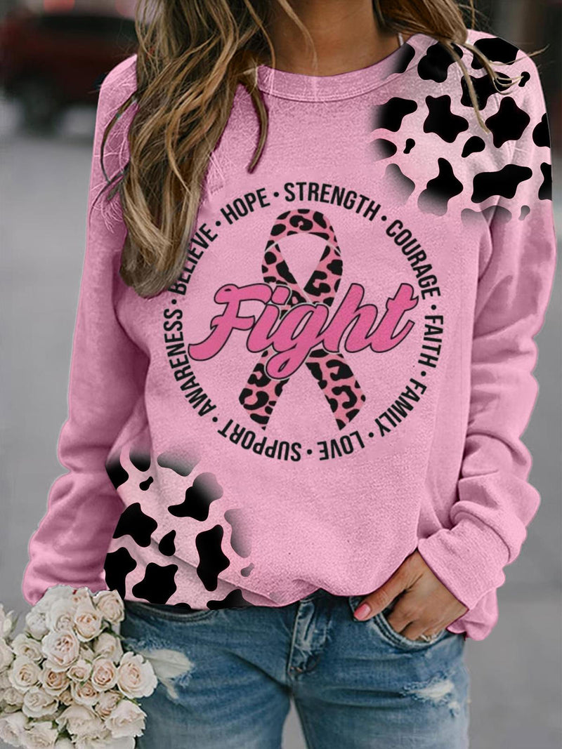 Fight Cancer Long Sleeve Casual Top
