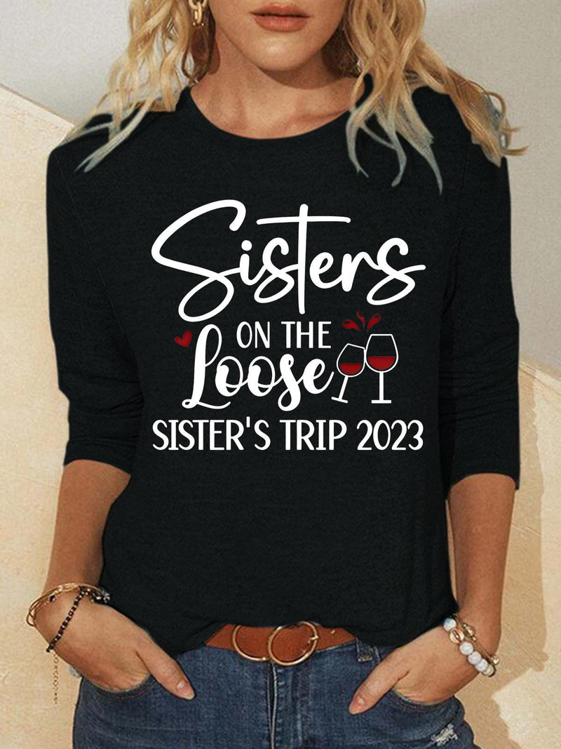 Sisters On The Loose Long Sleeve Casual Top